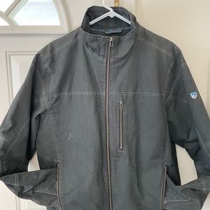 KUHL Men’s Black Burr Canvas Jacket Fleece-Lined Size Large